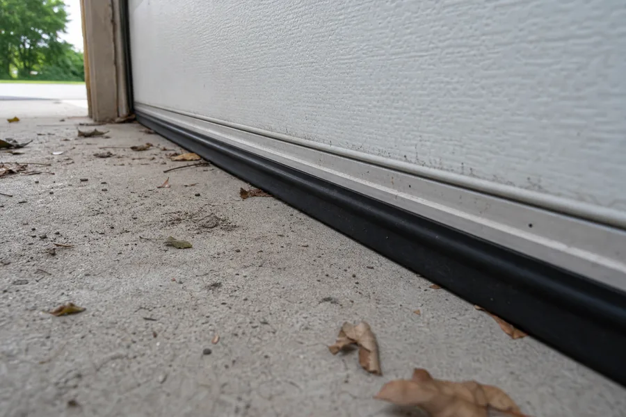 New bottom weather seal on a garage door in Springfield, MO