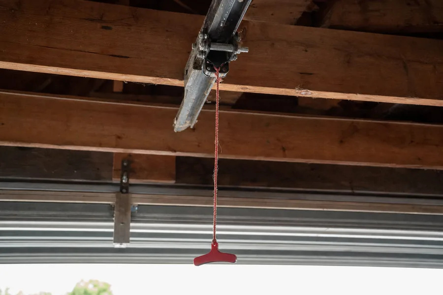 Emergency release cord on a garage door opener in Springfield, MO